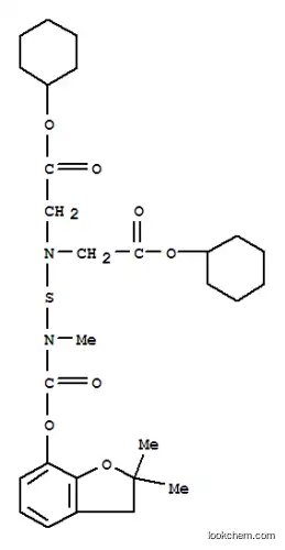 Molecular Structure of 82560-38-1 (cyclohexyl 2-[cyclohexyloxycarbonylmethyl-[(2,2-dimethyl-3H-benzofuran -7-yl)oxycarbonyl-methyl-amino]sulfanyl-amino]acetate)