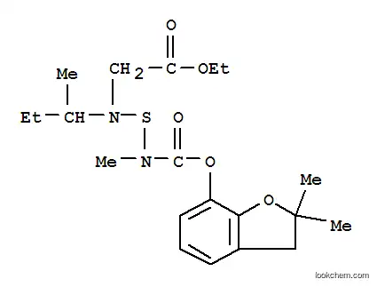 Molecular Structure of 82560-47-2 (Glycine, N-(((((2,3-dihydro-2,2-dimethyl-7-benzofuranyl)oxy)carbonyl)m ethylamino)thio)-N-(1-methylpropyl)-, ethyl ester)