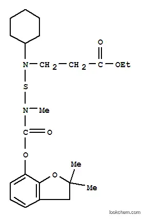 Molecular Structure of 82560-67-6 (ethyl 3-[cyclohexyl-[(2,2-dimethyl-3H-benzofuran-7-yl)oxycarbonyl-meth yl-amino]sulfanyl-amino]propanoate)