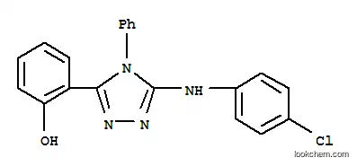 Molecular Structure of 82619-90-7 (Phenol, 2-(5-((4-chlorophenyl)amino)-4-phenyl-4H-1,2,4-triazol-3-yl)-)