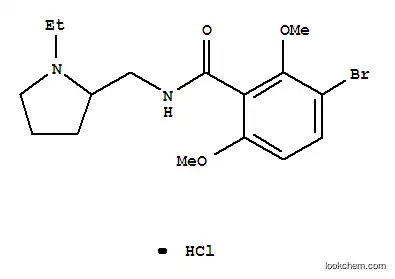 Molecular Structure of 82935-24-8 (2-((3-Bromo-2,6-dimethoxybenzamido)methyl)-1-ethylpyrrolidine hydrochl oride)