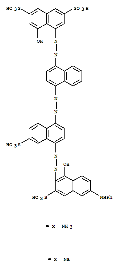 4-HYDROXY-5-[[4-[[4-[[1-HYDROXY-6-(PHENYLAMINO)-3-SULFO-2-NAPHTHYL]AZO]-6-SULFO-NAPHTHALEN-1-YL]AZO]-NAPHTHALEN-1-YL]AZO]NAPHTHALENE-2,7-DISULFONIC ACID,AMMONIUM SODIUM SALT