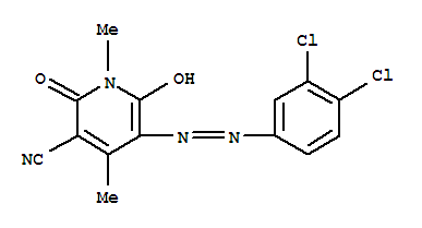 3-Pyridinecarbonitrile,5-[2-(3,4-dichlorophenyl)diazenyl]-1,2-dihydro-6-hydroxy-1,4-dimethyl-2-oxo-