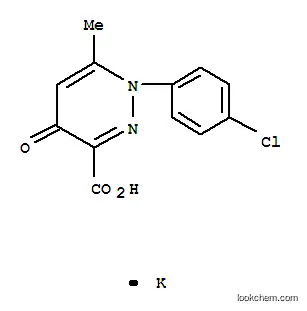 Molecular Structure of 83588-43-6 (potassium 1-(4-chlorophenyl)-6-methyl-4-oxo-pyridazine-3-carboxylate)