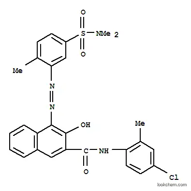 Molecular Structure of 83682-26-2 (N-(4-chloro-2-methylphenyl)-4-[[5-[(dimethylamino)sulphonyl]-2-methylphenyl]azo]-3-hydroxynaphthalene-2-carboxamide)