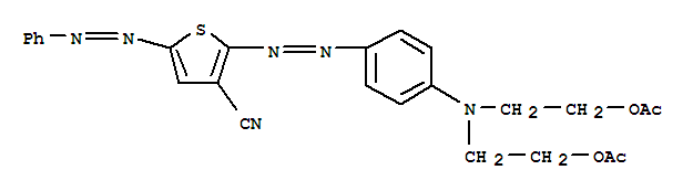 3-Thiophenecarbonitrile,2-[2-[4-[bis[2-(acetyloxy)ethyl]amino]phenyl]diazenyl]-5-(2-phenyldiazenyl)-
