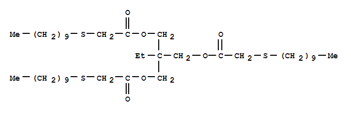 Acetic acid,(decylthio)-, 2-[[[(decylthio)acetyl]oxy]methyl]-2-ethyl-1,3-propanediyl ester(9CI)