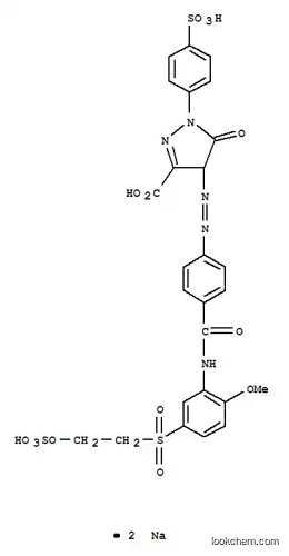 Molecular Structure of 84145-46-0 (disodium hydrogen 4,5-dihydro-4-[[4-[[[2-methoxy-5-[[2-(sulphonatooxy)ethyl]sulphonyl]phenyl]amino]carbonyl]phenyl]azo]-5-oxo-1-(4-sulphonatophenyl)-1H-pyrazole-3-carboxylate)