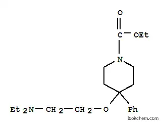 Molecular Structure of 84176-71-6 (ethyl 4-[2-(diethylamino)ethoxy]-4-phenylpiperidine-1-carboxylate)