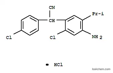 [5-Chloro-4-[(4-chlorophenyl)-cyanomethyl]-2-propan-2-ylphenyl]azanium;chloride