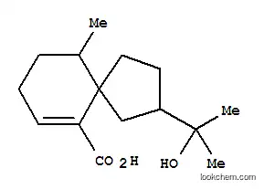 Molecular Structure of 84210-00-4 ((2R)-2-(2-hydroxypropan-2-yl)-6-methyl-spiro[4.5]dec-9-ene-10-carboxyl ic acid)