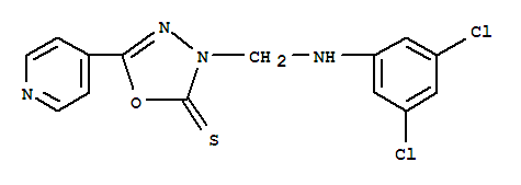 1,3,4-OXADIAZOLE-2(3H)-THIONE,3-(((3,5-DICHLOROPHENYL)AMINO)METHYL)-5 -(PYRIDIN-4-YL)-