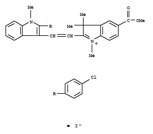 3H-Indolium,2-[2-[2-(4-chlorophenyl)-1-methyl-1H-indol-3-yl]ethenyl]-5-(methoxycarbonyl)-1,3,3-trimethyl-,iodide (1:1)