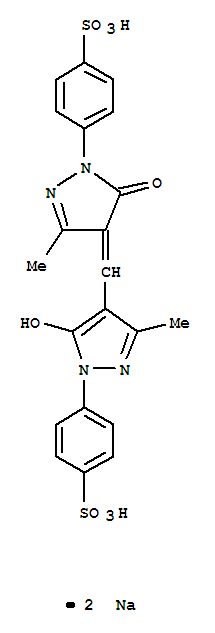 Benzenesulfonic acid,4-[4,5-dihydro-4-[[5-hydroxy-3-methyl-1-(4-sulfophenyl)-1H-pyrazol-4-yl]methylene]-3-methyl-5-oxo-1H-pyrazol-1-yl]-,sodium salt (1:2)