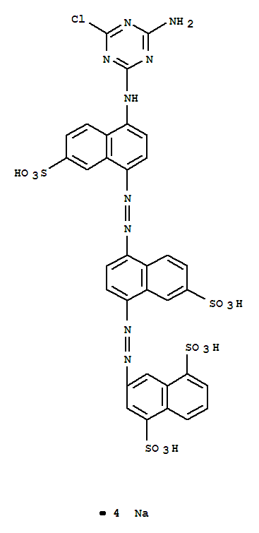 1,5-Naphthalenedisulfonicacid,3-[2-[4-[2-[4-[(4-amino-6-chloro-1,3,5-triazin-2-yl)amino]-7-sulfo-1-naphthalenyl]diazenyl]-7-sulfo-1-naphthalenyl]diazenyl]-,sodium salt (1:4)