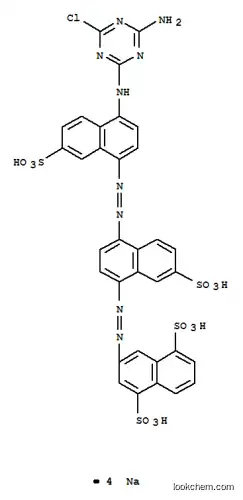 Molecular Structure of 84434-58-2 (tetrasodium 3-[[4-[[4-[(4-amino-6-chloro-1,3,5-triazin-2-yl)amino]-7-sulphonato-1-naphthyl]azo]-7-sulphonato-1-naphthyl]azo]naphthalene-1,5-disulphonate)