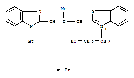 Benzothiazolium,2-[3-(3-ethyl-2(3H)-benzothiazolylidene)-2-methyl-1-propen-1-yl]-3-(2-hydroxyethyl)-,bromide (1:1)