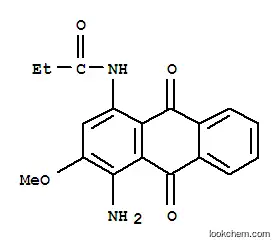 Molecular Structure of 84560-13-4 (N-(4-amino-9,10-dihydro-3-methoxy-9,10-dioxoanthryl)propionamide)