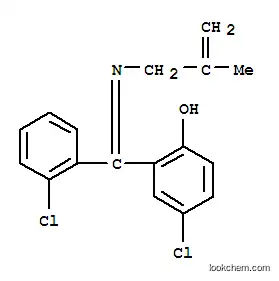 Molecular Structure of 84611-66-5 (Phenol, 4-chloro-2-((2-chlorophenyl)((2-methyl-2-propenyl)imino)methyl )-)