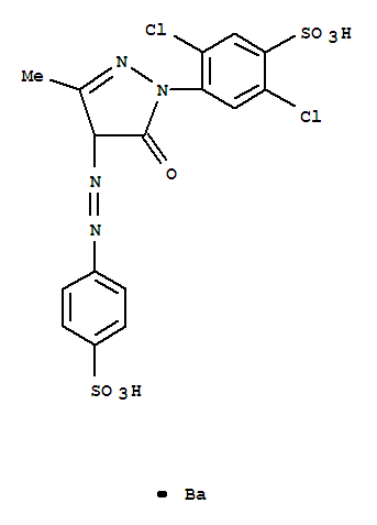Benzenesulfonic acid,2,5-dichloro-4-[4,5-dihydro-3-methyl-5-oxo-4-[2-(4-sulfophenyl)diazenyl]-1H-pyrazol-1-yl]-,barium salt (1:1)