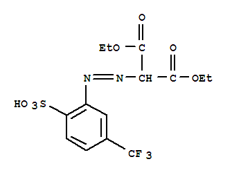 Propanedioic acid,2-[2-[2-sulfo-5-(trifluoromethyl)phenyl]diazenyl]-, 1,3-diethyl ester