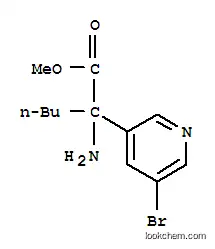 Molecular Structure of 856886-54-9 (methyl 2-amino-2-(5-bromopyridin-3-yl)hexanoate)