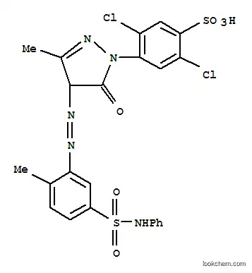 Molecular Structure of 85721-15-9 (4-[4-[[5-(anilinosulphonyl)-o-tolyl]azo]-4,5-dihydro-3-methyl-5-oxo-1H-pyrazol-1-yl]-2,5-dichlorobenzenesulphonic acid)