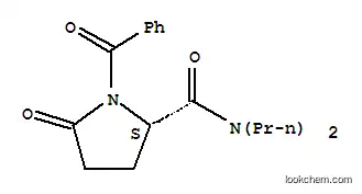 Molecular Structure of 85760-90-3 ((S)-1-benzoyl-5-oxo-N,N-dipropylpyrrolidine-2-carboxamide)