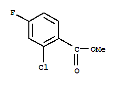 Molecular Structure of 85953-29-3 (Benzoic acid,2-chloro-4-fluoro-, methyl ester)