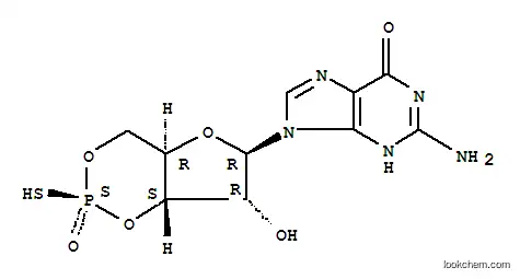 Molecular Structure of 86562-10-9 (GUANOSINE-3',5'-CYCLIC MONOPHOSPHOROTHIOATE, SP-ISOMER SODIUM SALT)