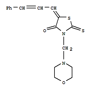 (5E)-3-(morpholin-4-ylmethyl)-5-[(E)-3-phenylprop-2-enylidene]-2-sulfanylidene-1,3-thiazolidin-4-one