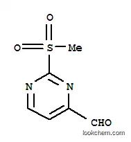 Molecular Structure of 874279-27-3 (2-Methanesulfonyl-pyrimidine-4-carbaldehyde)