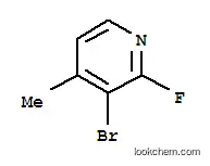 Molecular Structure of 884495-46-9 (Pyridine,3-bromo-2-fluoro-4-methyl-)