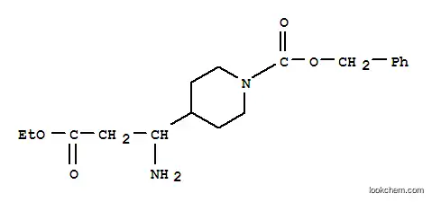 Molecular Structure of 886362-29-4 (3-Amino-3-(4'-Cbz)piperidine-propionic acid ethyl ester)