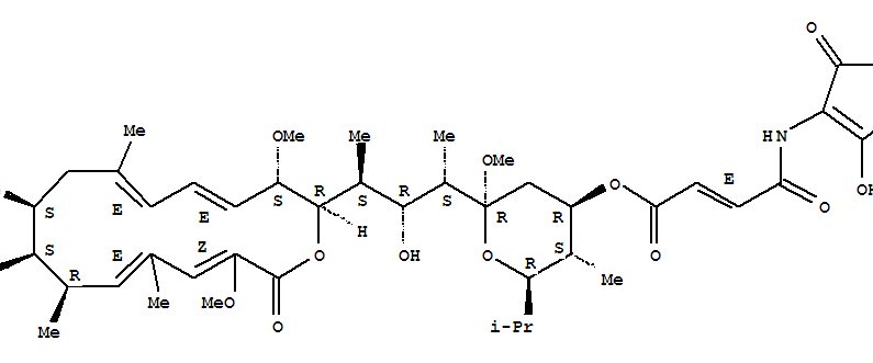 2-Butenoic acid,4-[(2-hydroxy-5-oxo-1-cyclopenten-1-yl)amino]-4-oxo-,(2R,4R,5S,6R)-tetrahydro-2-[(1S,2R,3S)-2-hydroxy-3-[(2R,3S,4E,6E,9S,10S,11R,12E,14Z)-10-hydroxy-3,15-dimethoxy-7,9,11,13-tetramethy