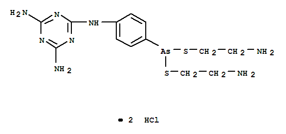Arsonodithious acid,As-[4-[(4,6-diamino-1,3,5-triazin-2-yl)amino]phenyl]-, bis(2-aminoethyl) ester,hydrochloride (1:2)