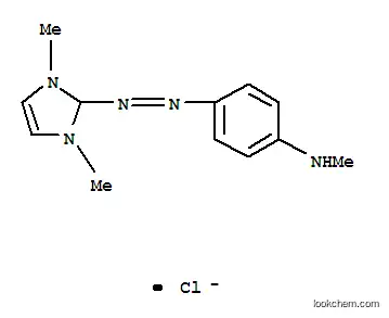 Molecular Structure of 89923-52-4 (1,3-dimethyl-2-[[4-(methylamino)phenyl]azo]-1H-imidazolium chloride)