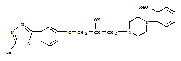 1-Piperazineethanol,4-(2-methoxyphenyl)-a-[[3-(5-methyl-1,3,4-oxadiazol-2-yl)phenoxy]methyl]-