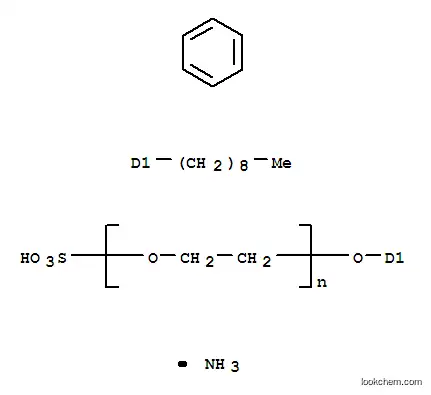 Molecular Structure of 9051-57-4 (poly(Ethyleneglycol)nonylphenyletherammoniumsulfate)