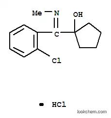Molecular Structure of 90717-16-1 (1-[(2-Chlorophenyl)-N-(methylimino)methyl]cyclopentanol hydrochloride)