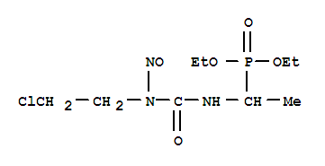 Molecular Structure of 92118-27-9 (Phosphonic acid,P-[1-[[[(2-chloroethyl)nitrosoamino]carbonyl]amino]ethyl]-, diethyl ester)