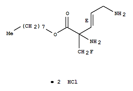 3-Pentenoicacid, 2,5-diamino-2-(fluoromethyl)-, octyl ester, dihydrochloride, (3E)- (9CI)