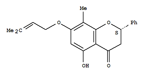 4H-1-Benzopyran-4-one,2,3-dihydro-5-hydroxy-8-methyl-7-[(3-methyl-2-butenyl)oxy]-2-phenyl-, (S)-(9CI)
