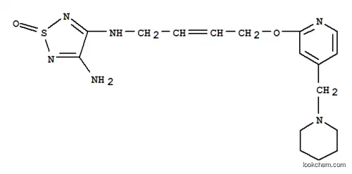 Molecular Structure of 103922-40-3 (1,2,5-Thiadiazole-3,4-diamine,N-[4-[[4-(1-piperidinylmethyl)-2-pyridinyl]oxy]-2-butenyl]-, 1-oxide, (E)-(9CI))