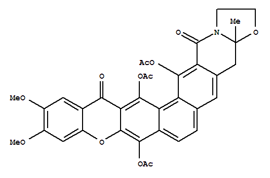 [1]Benzopyrano[2',3':6,7]naphth[2,1-g]oxazolo[3,2-b]isoquinoline-14,17-dione,8,15,16-tris(acetyloxy)-1,2,3a,4-tetrahydro-11,12-dimethoxy-3a-methyl-, (-)-