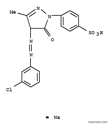 Molecular Structure of 10430-57-6 (sodium 4-[4-[(3-chlorophenyl)azo]-3-methyl-5-oxo-2-pyrazolin-1-yl]benzenesulphonate)