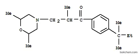 Molecular Structure of 106614-69-1 (3-(2,6-dimethylmorpholin-4-yl)-1-[4-(1,1-dimethylpropyl)phenyl]-2-methyl-propan-1-one)