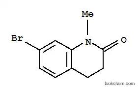 Molecular Structure of 1086386-20-0 (7-BroMo-1-Methyl-3,4-dihydro-2(1H)-quinolinone, 96%)