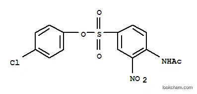 Molecular Structure of 113313-46-5 ((4-chlorophenyl) 4-acetamido-3-nitro-benzenesulfonate)