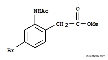 Molecular Structure of 1182284-46-3 (Methyl 2-acetaMido-4-broMophenylacetate, 96%)